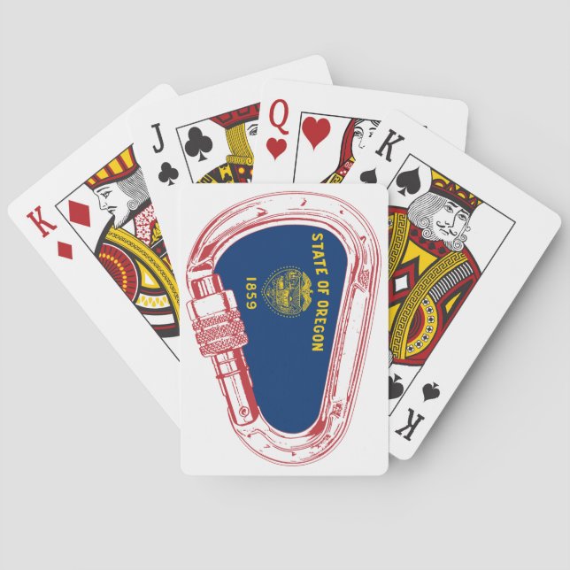 Oregon Flagga klättringsbrickor Casinokort (Baksidan)