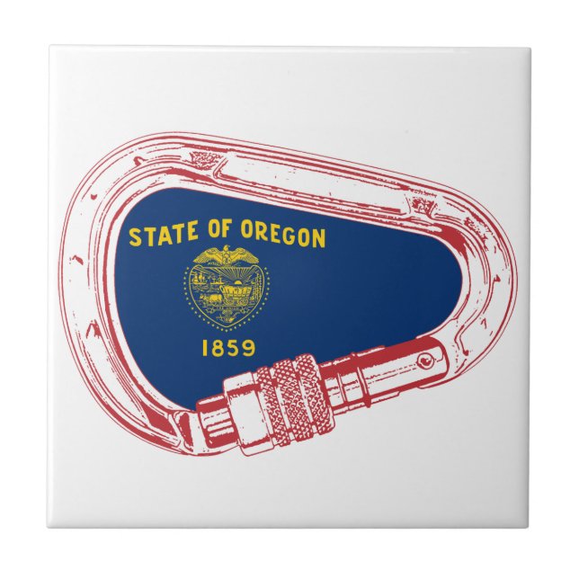 Oregon Flagga klättringsbrickor Kakelplatta (Framsidan)