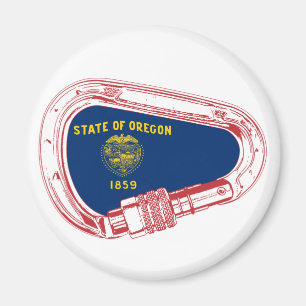 Oregon Flagga klättringsbrickor Magnet
