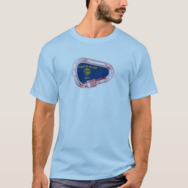 Oregon Flagga klättringsbrickor T Shirt (Framsida)