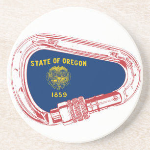 Oregon Flagga klättringsbrickor Underlägg Sandsten