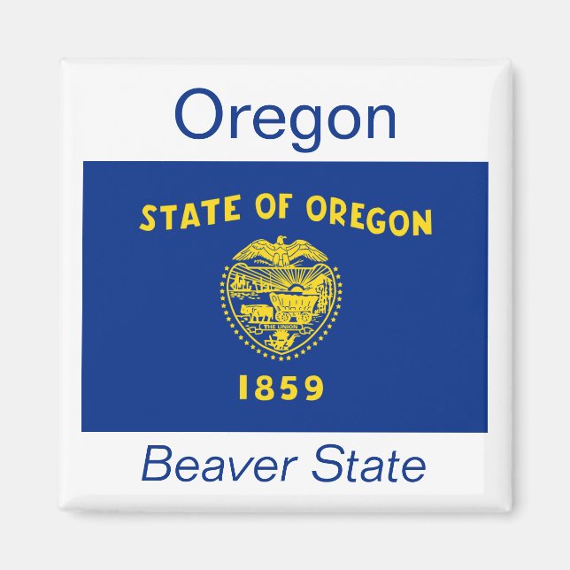 Oregon Flagga Magnet (Framsidan)