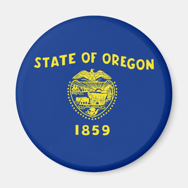 Oregon Flagga Magnet (Framsidan)