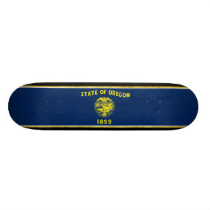 Oregon flagga mini skateboard bräda 18,5 cm