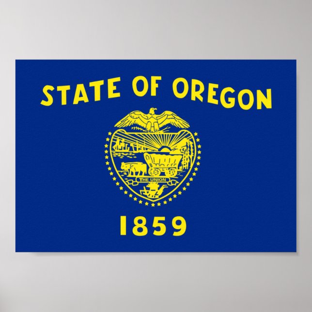 Oregon Flagga Poster (Framsidan)