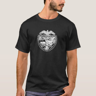 Oregon flagga Posterized i vit T Shirt