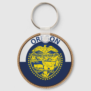 Oregon Flagga Seal Nyckelring