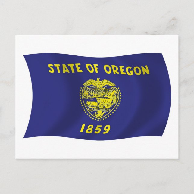Oregon Flagga vykort (Framsida)