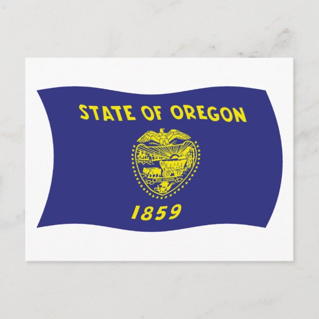 Oregon Flagga vykort (Framsida)