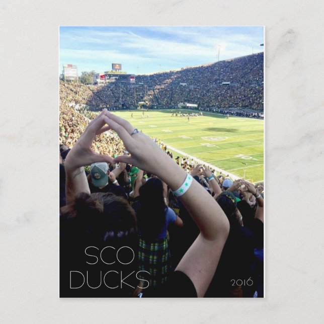Oregon Football 2016 Vykort (Framsida)