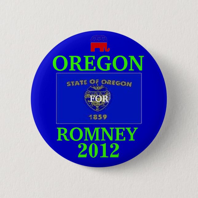 Oregon för Romney 2012 Knapp (Framsida)