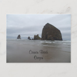 Oregon för strand för höstackstenkanon vykort