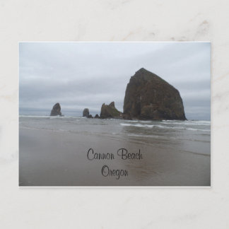 Oregon för strand för höstackstenkanon vykort