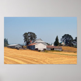 Oregon gård och skördade vete fält poster