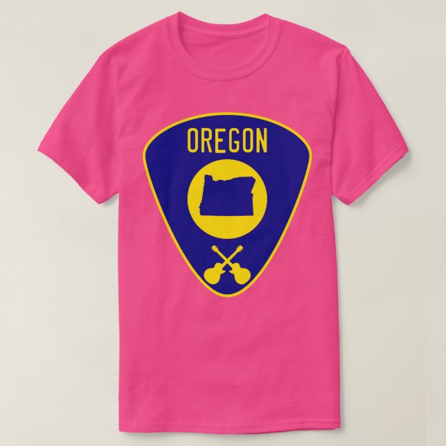Oregon Gitarr Plektrum T Shirt (Design framsida)