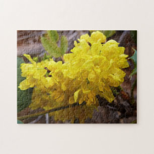 Oregon Grape Flowers Gult Wildblommor Pussel