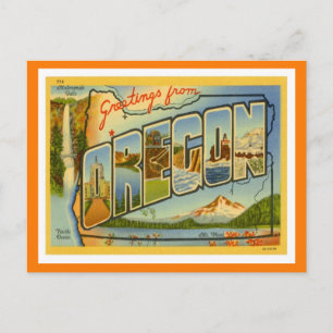 Oregon Hälsning från USA Stater Vykort