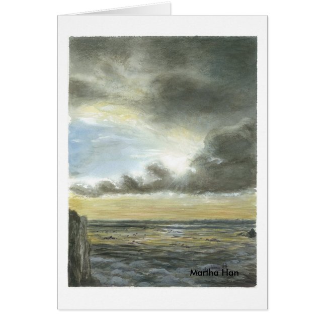 Oregon havhimmel hälsningskort (Framsidan)