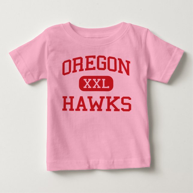 Oregon - Hawks - High School - Oregon Illinois Tee Shirt (Framsida)