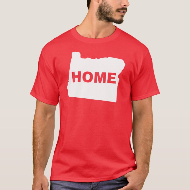 Oregon Hemifrån Från Stat T-Shirt Tees (Framsida)