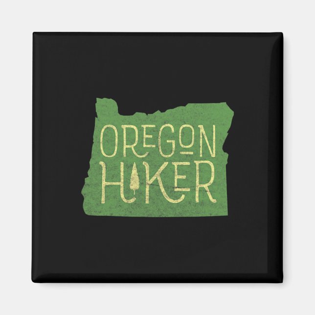 Oregon Hiker utomhus, klickretro som döljer Äventy Magnet (Framsidan)