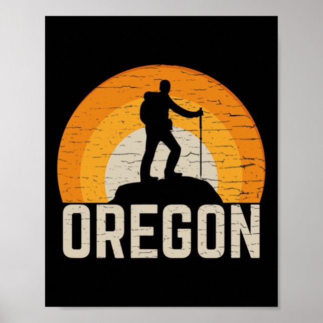 Oregon Hiking Poster (Framsidan)