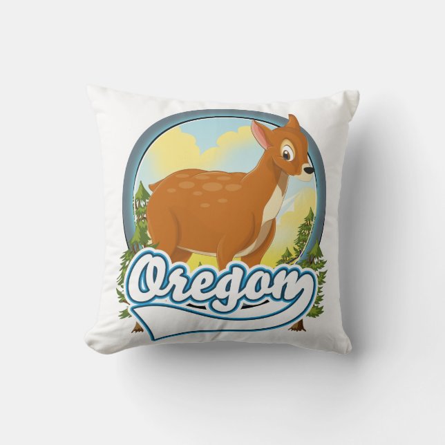 Oregon Hjort logotyp Kudde (Framsida)