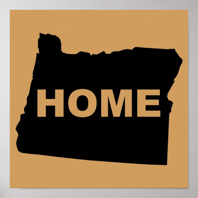 Oregon Home Away from State Poster Sign (Framsidan)