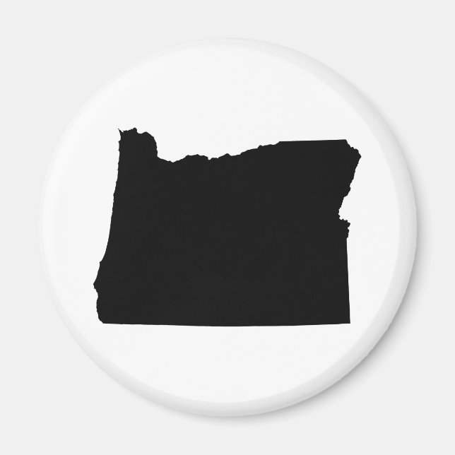 Oregon i svart och vitt magnet (Framsidan)