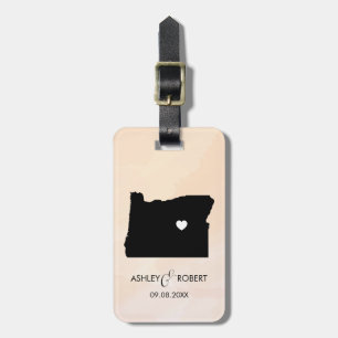 Oregon Karta Bröllop Luggage Tag, Anpassningsbar G Bagagebricka
