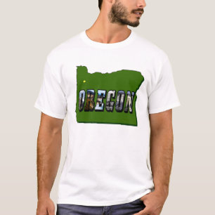 Oregon Karta disposition och Bild Tee