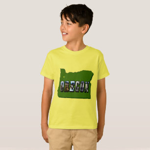 Oregon Karta disposition och Bild Tee