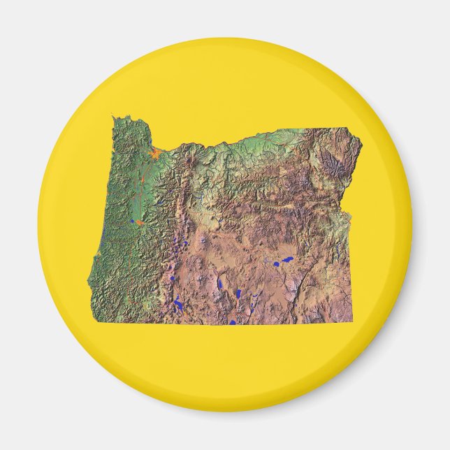 Oregon Karta Magnet (Framsidan)