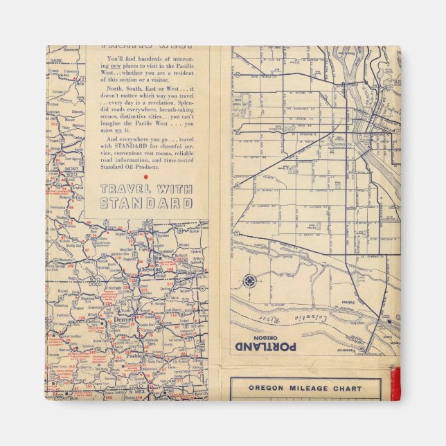 Oregon karta magnet (Framsidan)