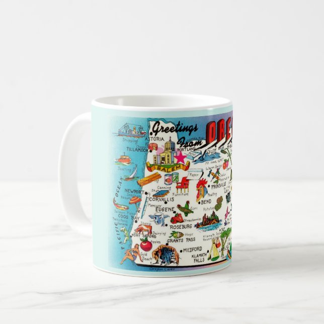 Oregon kartkopp kaffemugg (Framsida vänster)