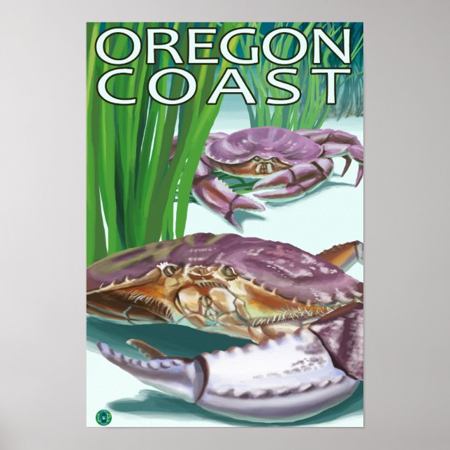 Oregon Kusten Crab Poster (Framsidan)