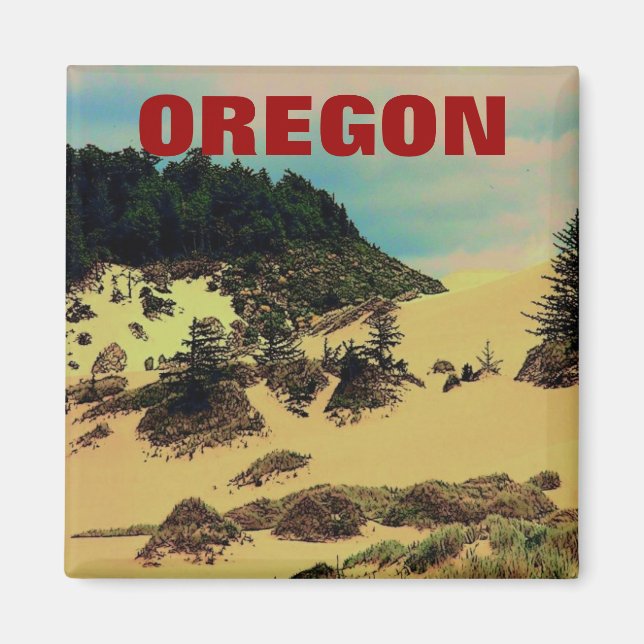Oregon Kusten (Dunes) Magnet (Framsidan)