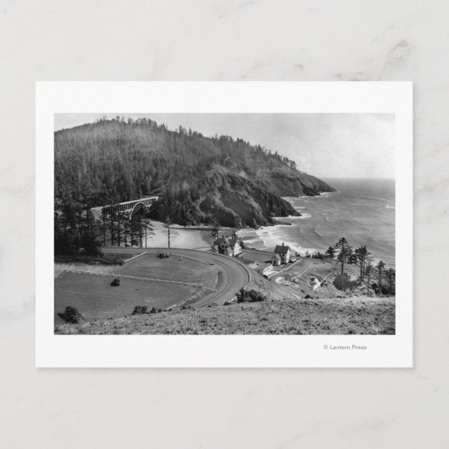 Oregon Kusten Highway vid Heceta Head Vykort (Framsida)