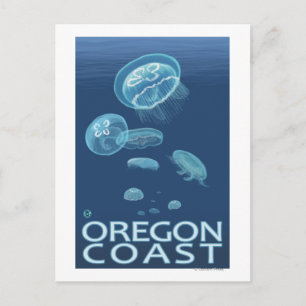 Oregon Kusten Jellyfish Vykort