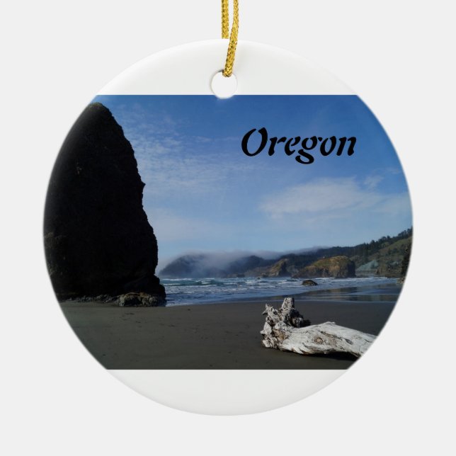 Oregon kusten julgransprydnad keramik (Framsidan)