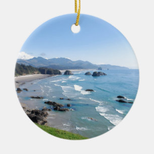 Oregon kusten julgransprydnad keramik