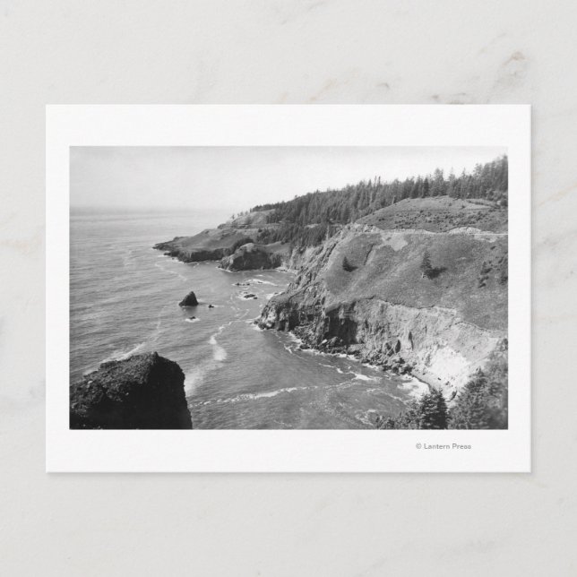 Oregon Kusten norr från Titta ut Cape Fowlweathe Vykort (Framsida)