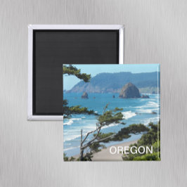 Oregon Kusten Scenia Sjölandskap Magnet
