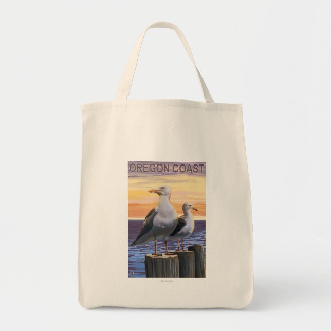 Oregon Kusten Sea Gulls Tygkasse (Framsidan)