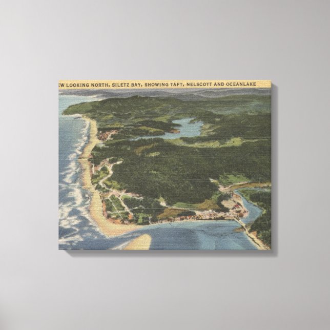 Oregon Kusten - Siletz Bay, Taft, Nelscott Canvastryck (Framsida)