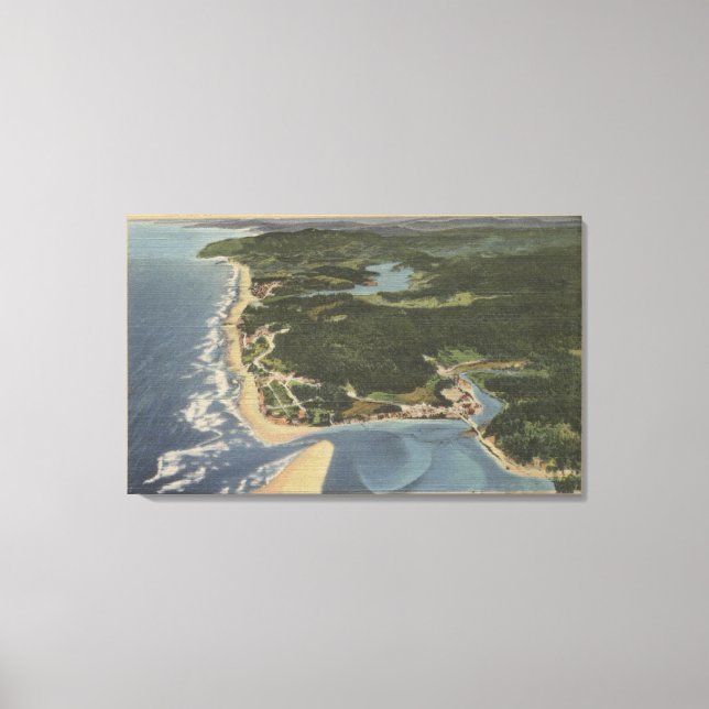 Oregon Kusten - Siletz Bay, Taft, Nelscott Canvastryck (Framsida)