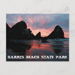 Oregon Kusten Sunrise Harris Beach State Park Vykort