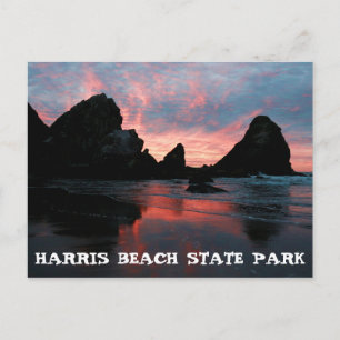 Oregon Kusten Sunrise Harris Beach State Park Vykort