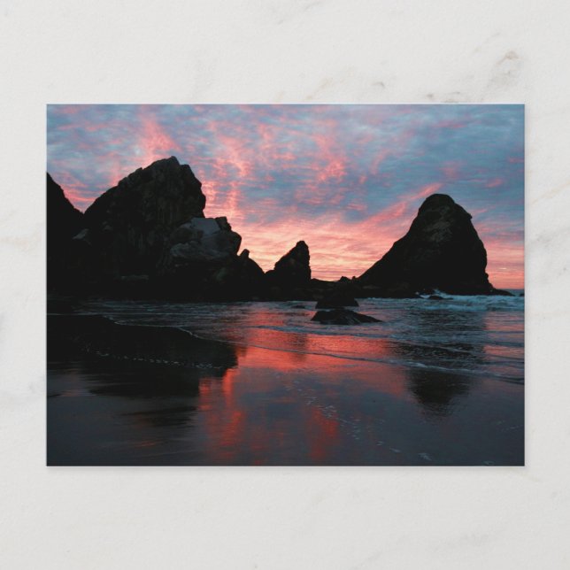 Oregon Kusten Sunrise Harris Beach Vykort (Framsida)