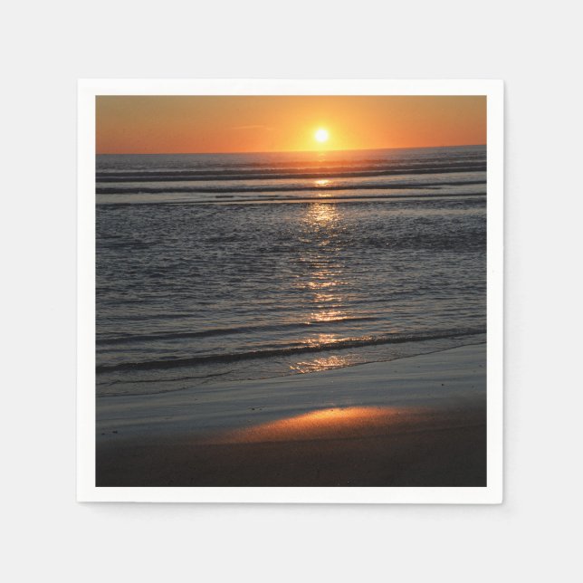 Oregon Kusten Sunset Photo Napkin Pappersservett (Framsidan)